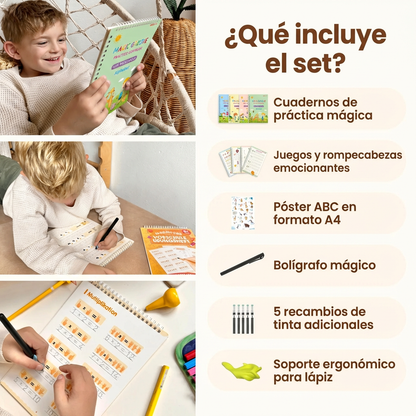 El aprendizaje de la escritura, de forma fácil, rápida y divertida Cortex® | Cuadernos Mágicos Cursivos